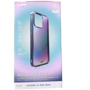LAUT HOLO Midnight Iridescent Case for iPhone 14 Pro Max 10ft Drop Tested NEW